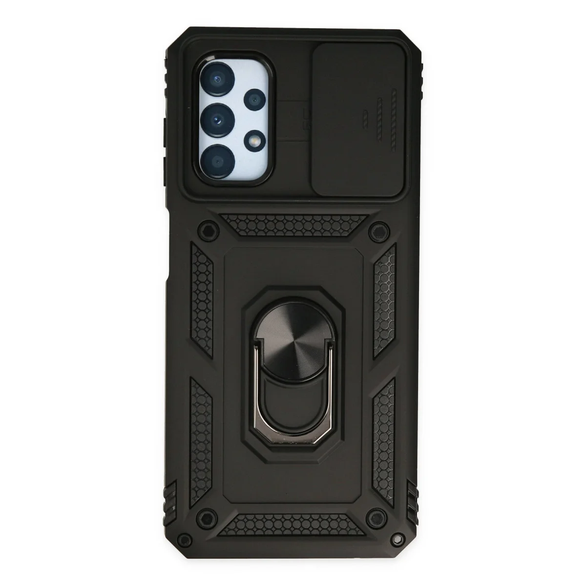 Northcity Galaxy A33 5G Kılıf - Pars Lens Kapağılı Silikon Kılıf Siyah