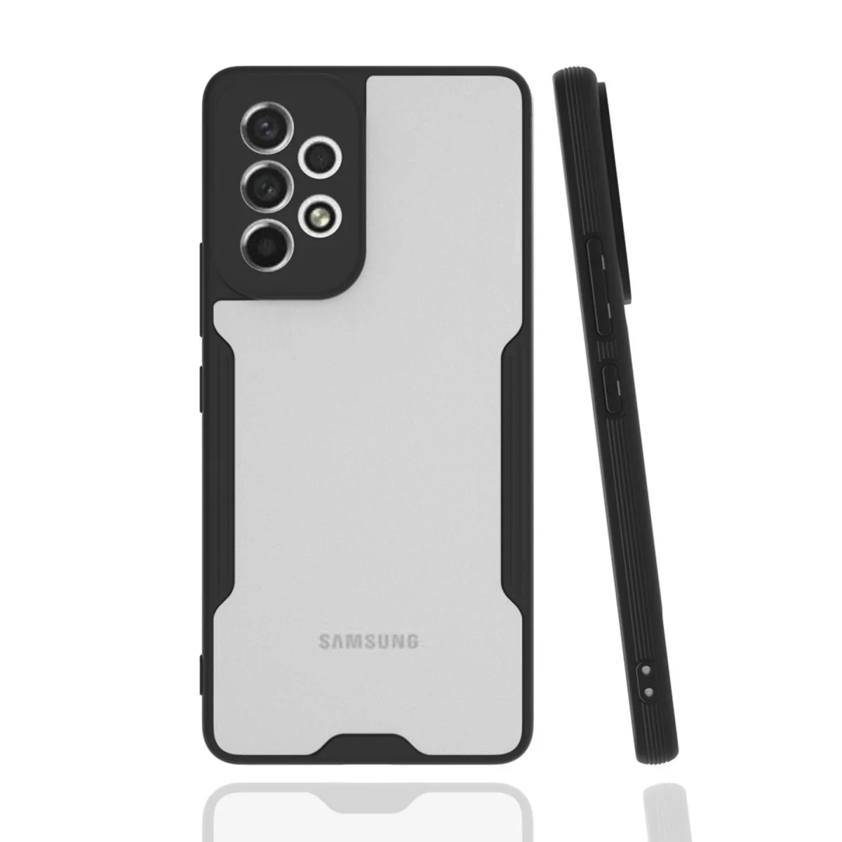 Northcity Galaxy A53 5G Platin Silikon Kılıf Siyah - TPU + Fiber Karışımı, Yüksek Kaliteli Koruma