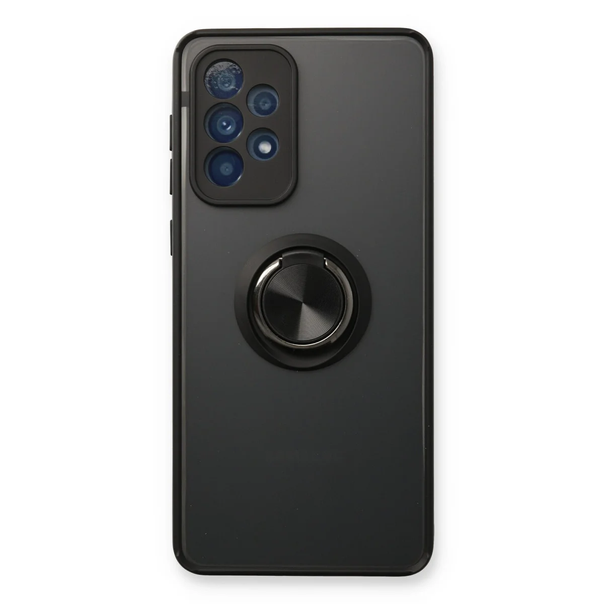 Northcity Galaxy A53 5G Montreal Yüzüklü Silikon Kapak - Siyah ve Mat