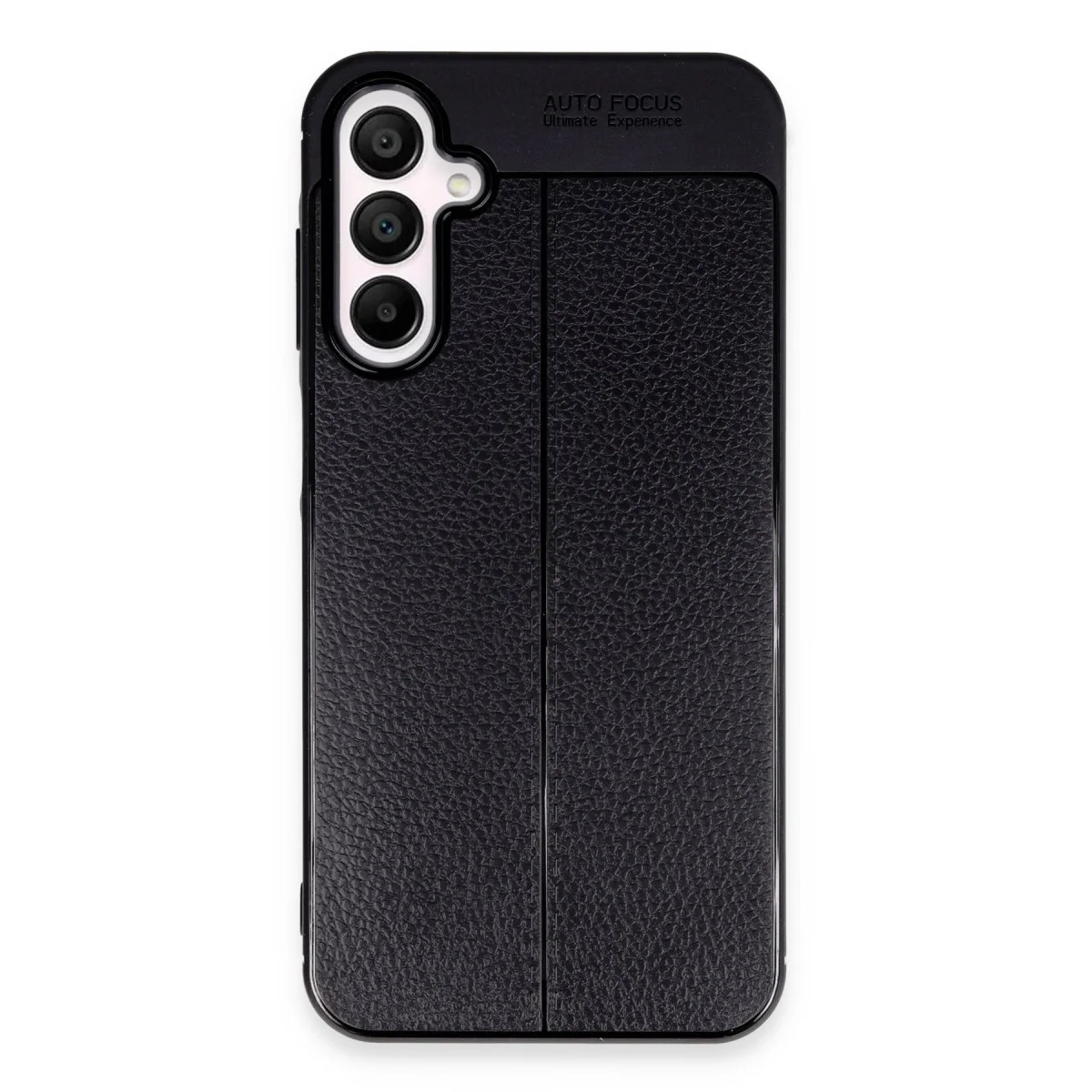Northcity Galaxy A55 5G Deri Dokulu Kılıf – Siyah Auto Focus Kapak, TPU Koruma