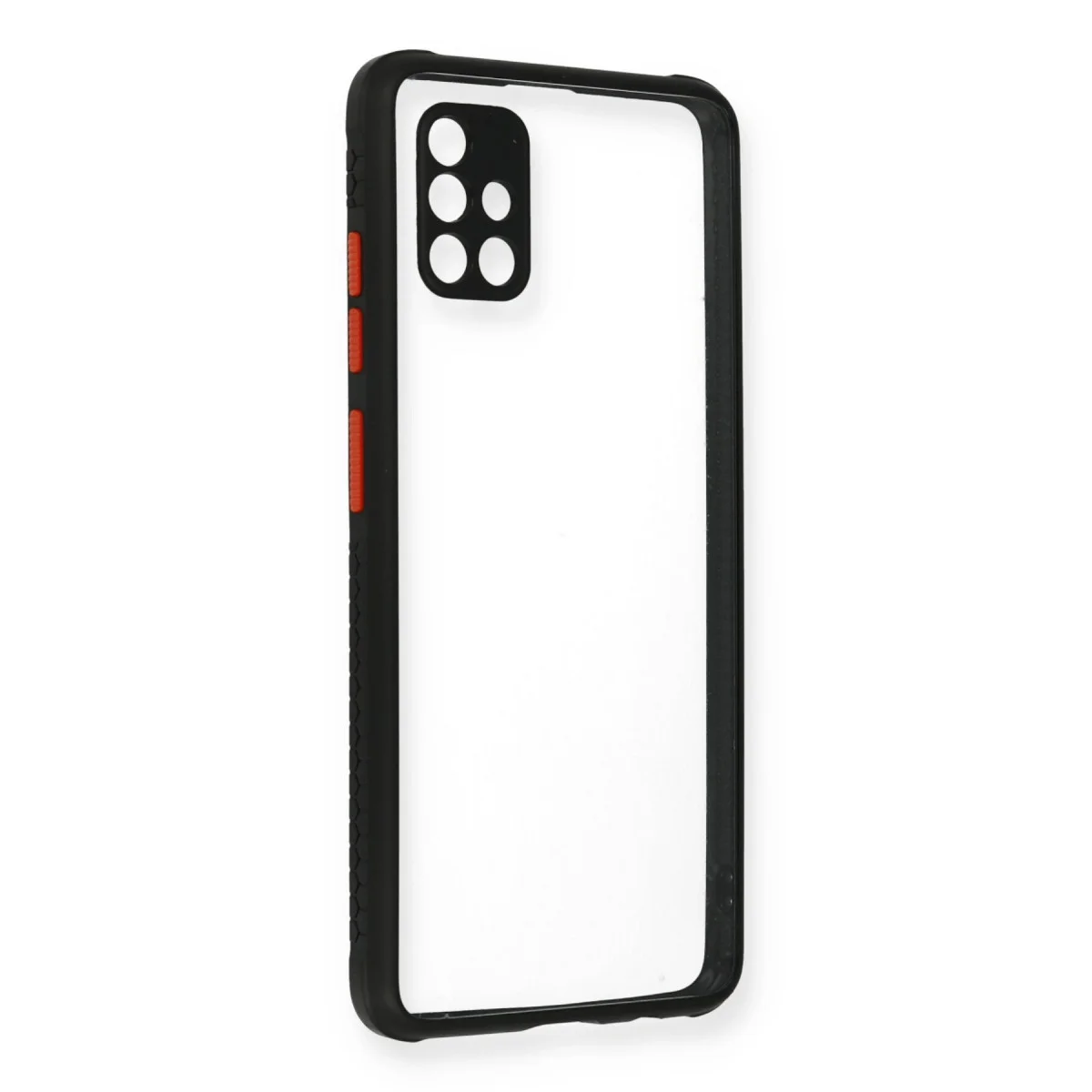 Northcity Galaxy A71 Miami Şeffaf Silikon Kılıf - Siyah Koruma Kılıfı
