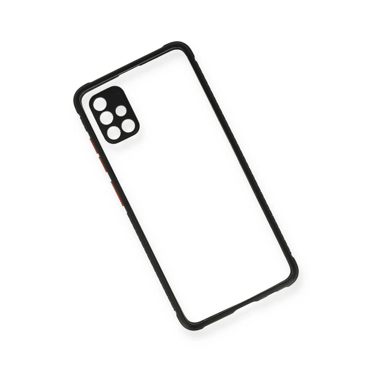 Northcity Galaxy A71 Miami Şeffaf Silikon Kılıf - Siyah Koruma Kılıfı