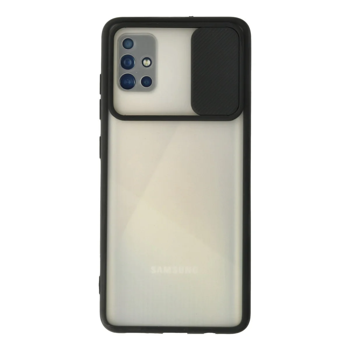 Northcity Galaxy A71 Kılıf: Palm Buzlu Kamera Sürgülü Silikon - Siyah