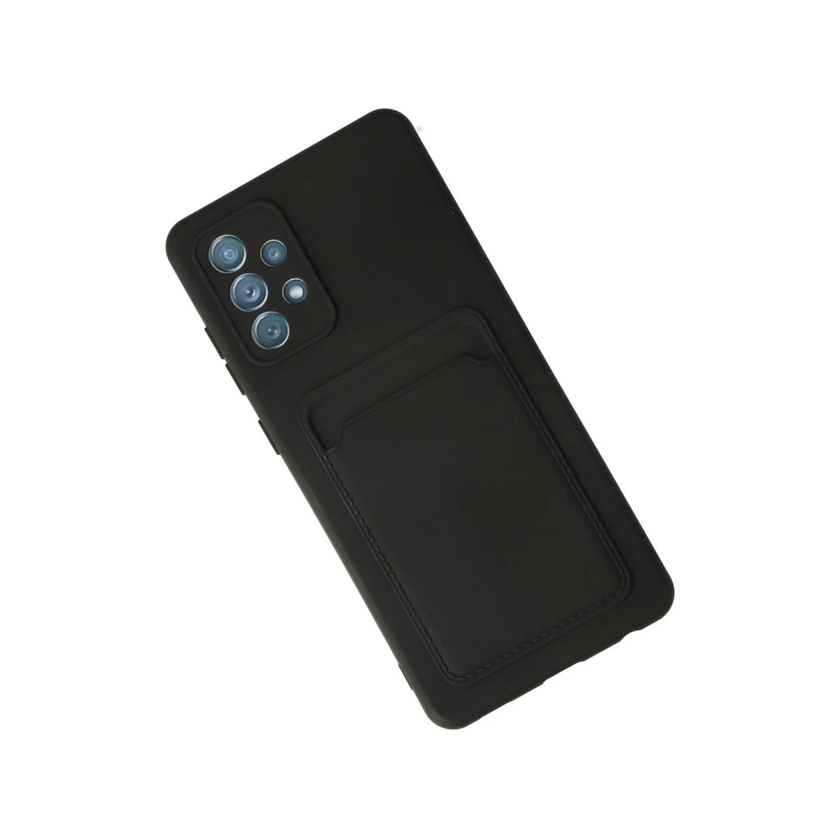 Northcity Galaxy A72 Kılıf Siyah Kelvin Kartvizitli Silikon - Premium Soft Touch