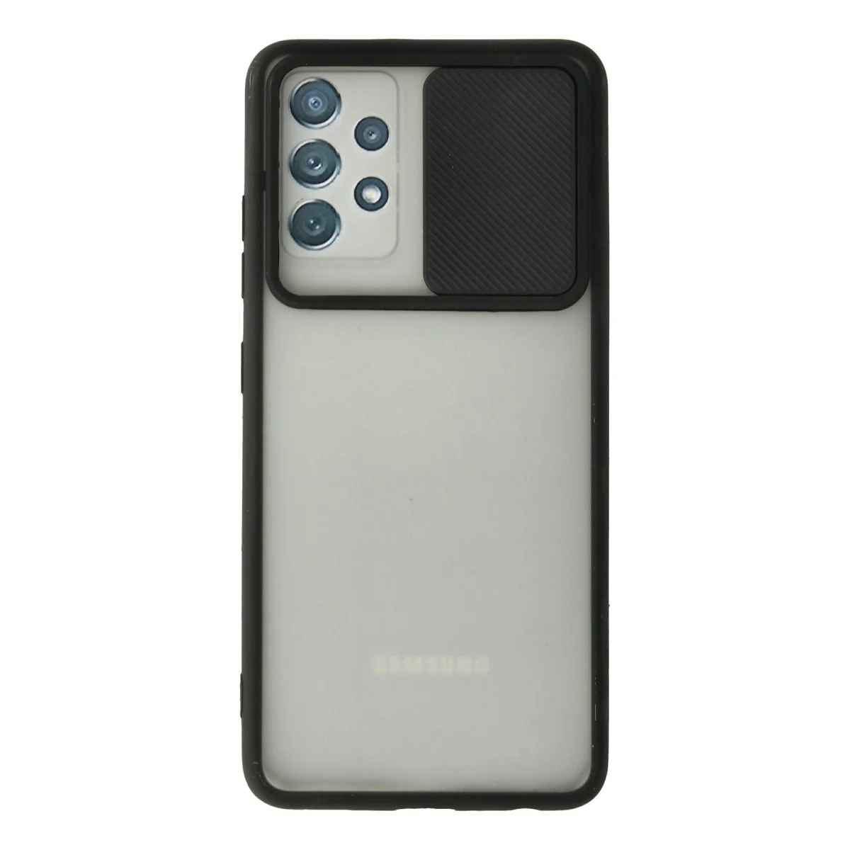 Northcity Galaxy A72 Kılıf Palm Buzlu Kamera Sürgülü Silikon - Siyah