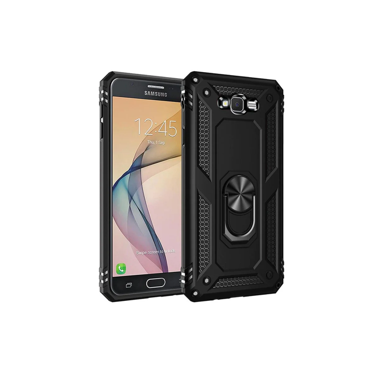 Northcity Galaxy J7 Kılıf Siyah - Yarı Sert Silikon Kılıf ve Koruma