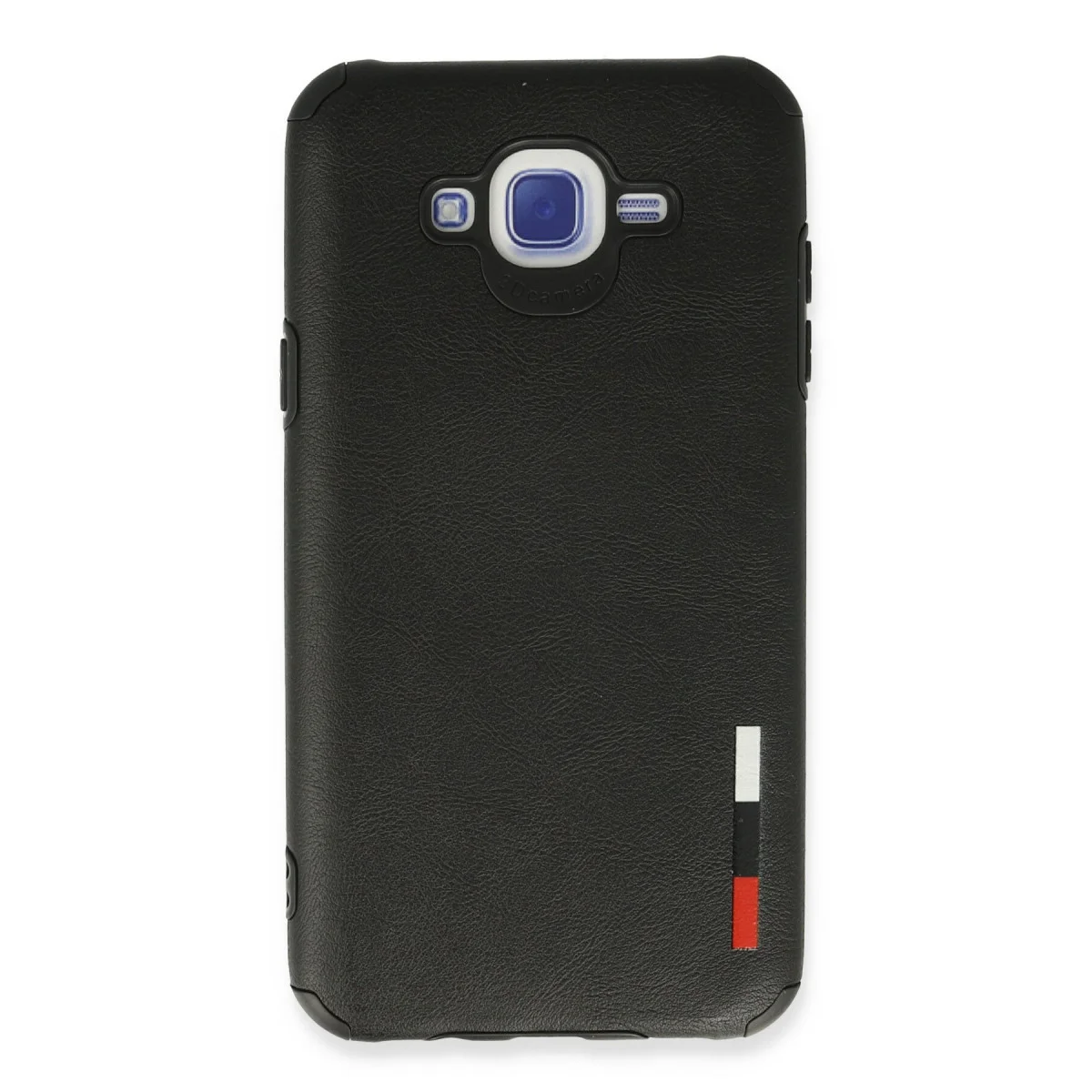 Northcity Galaxy J7 Deri Silikon Kılıf - Lüks Siyah Koruma Kılıfı