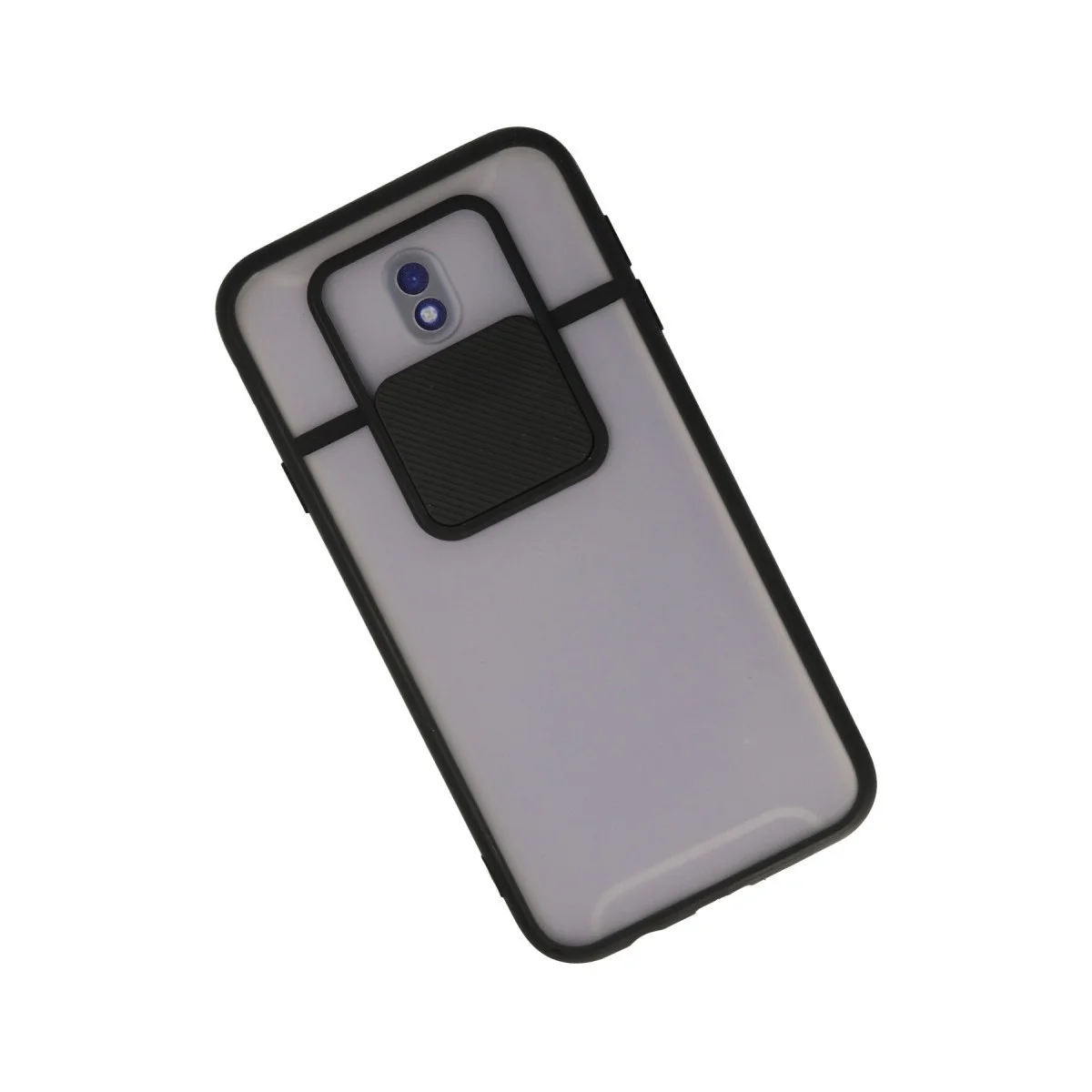 Northcity Galaxy J7 Pro / J730 Kılıf - Palm Buzlu Kamera Sürgülü Silikon - Siyah