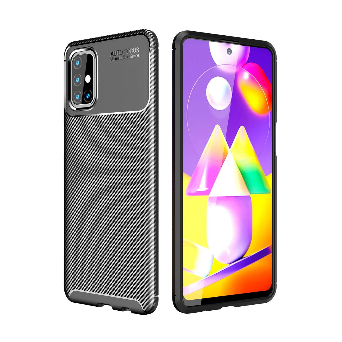 Northcity Galaxy M31S Auto Focus Karbon Kılıf - Siyah, Pürüzsüz ve Anti-Lekeli Koruma