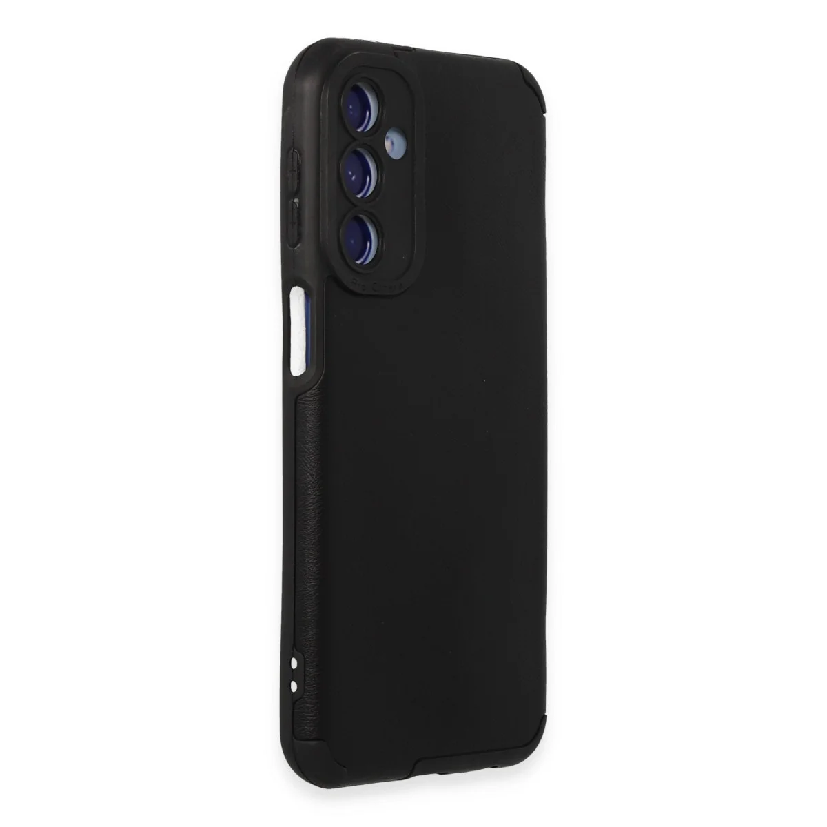 Northcity Galaxy M34 5G Deri Silikon Kılıf - Siyah, Darbe Dayanıklı ve Fingerprint Dirençli