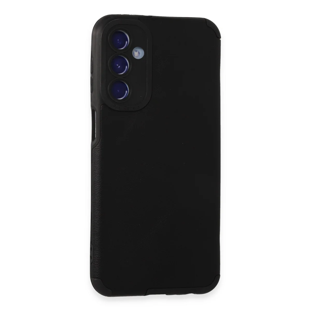 Northcity Galaxy M34 5G Deri Silikon Kılıf - Siyah, Darbe Dayanıklı ve Fingerprint Dirençli
