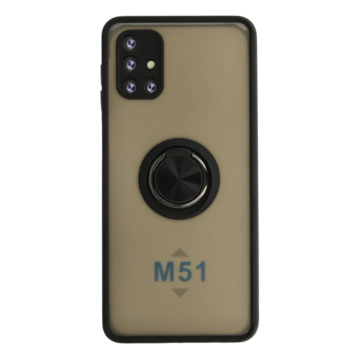 Northcity Galaxy M51 Montreal Yüzüklü Silikon Kapak - Siyah Kılıf