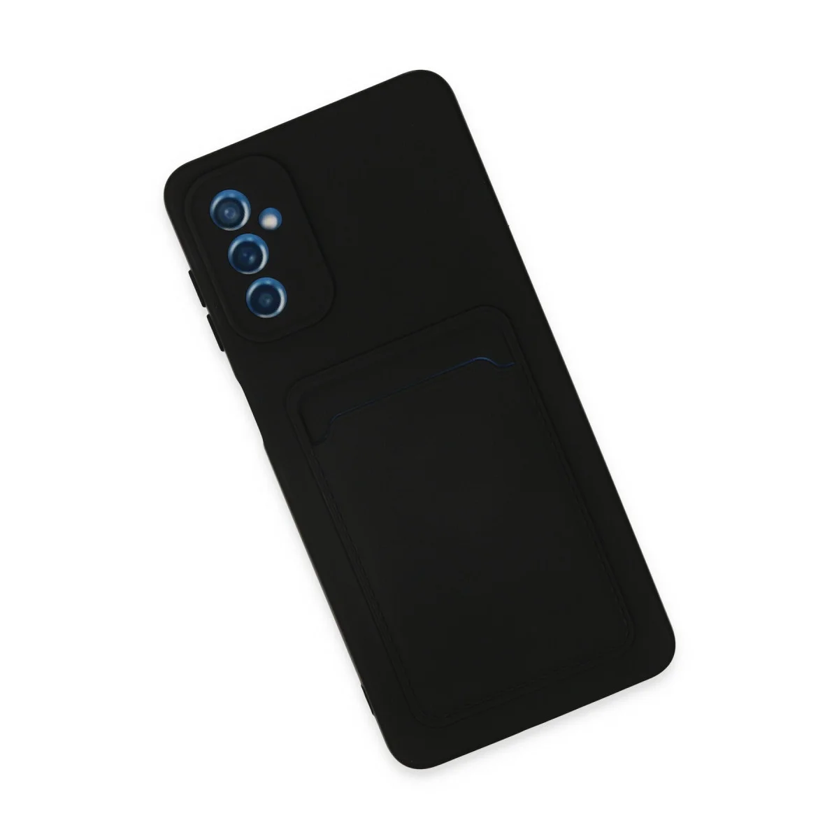 Northcity Galaxy M52 5G Silikon Kılıf Kelvin Kartvizitli - Siyah - Çizilmeye Karşı Korumalı ve Fonksiyonel