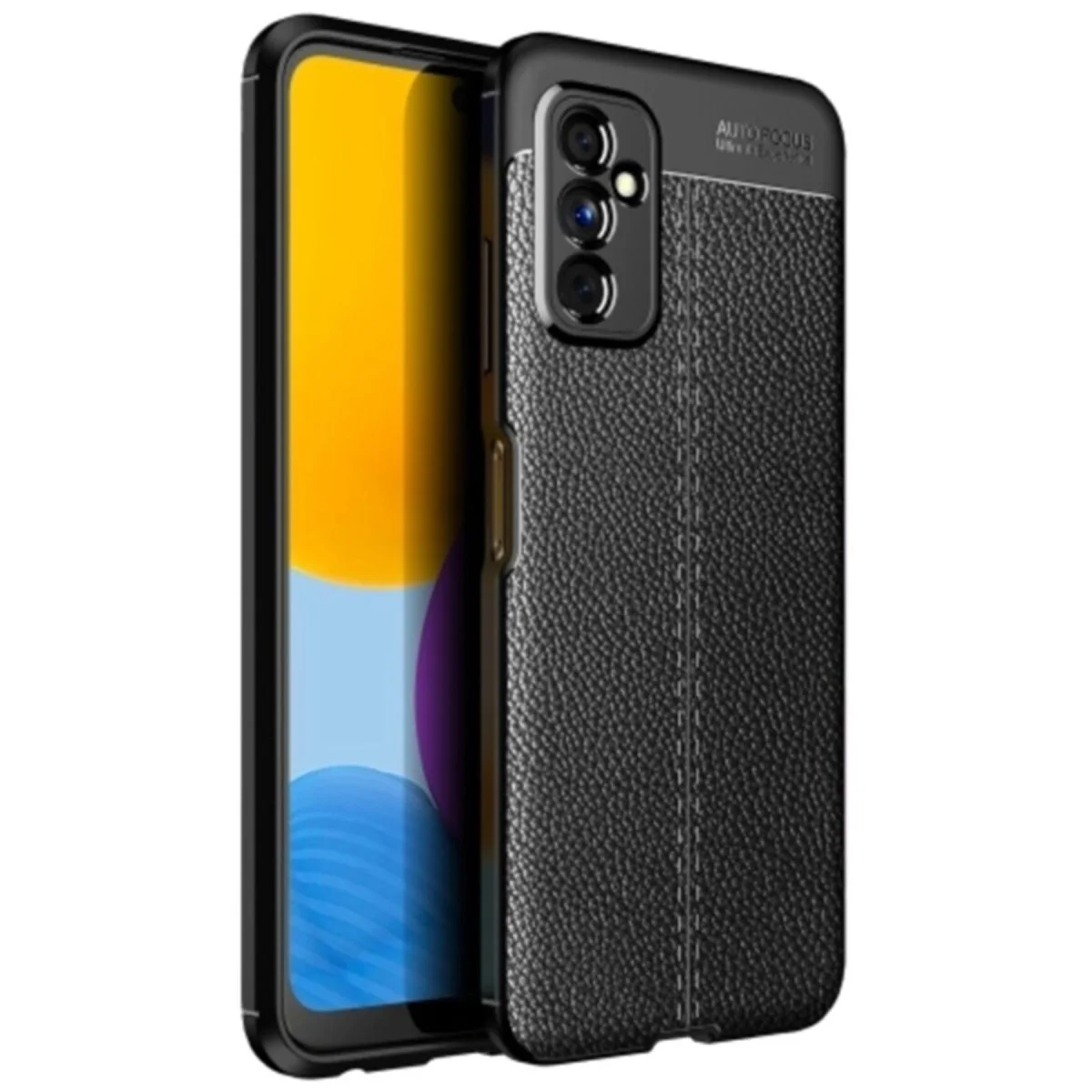 Northcity Galaxy M52 5G Deri Dokulu Auto Focus Kılıf - Siyah & Ultra Hafif Koruma