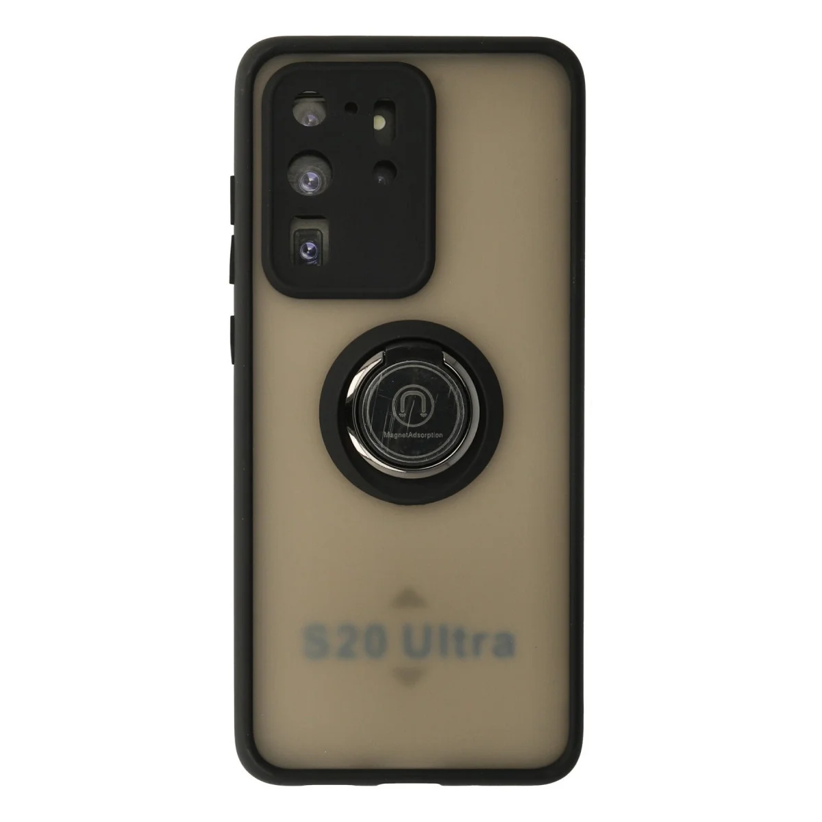 Northcity Galaxy S20 Ultra Montreal Yüzüklü Silikon Kılıf - Siyah