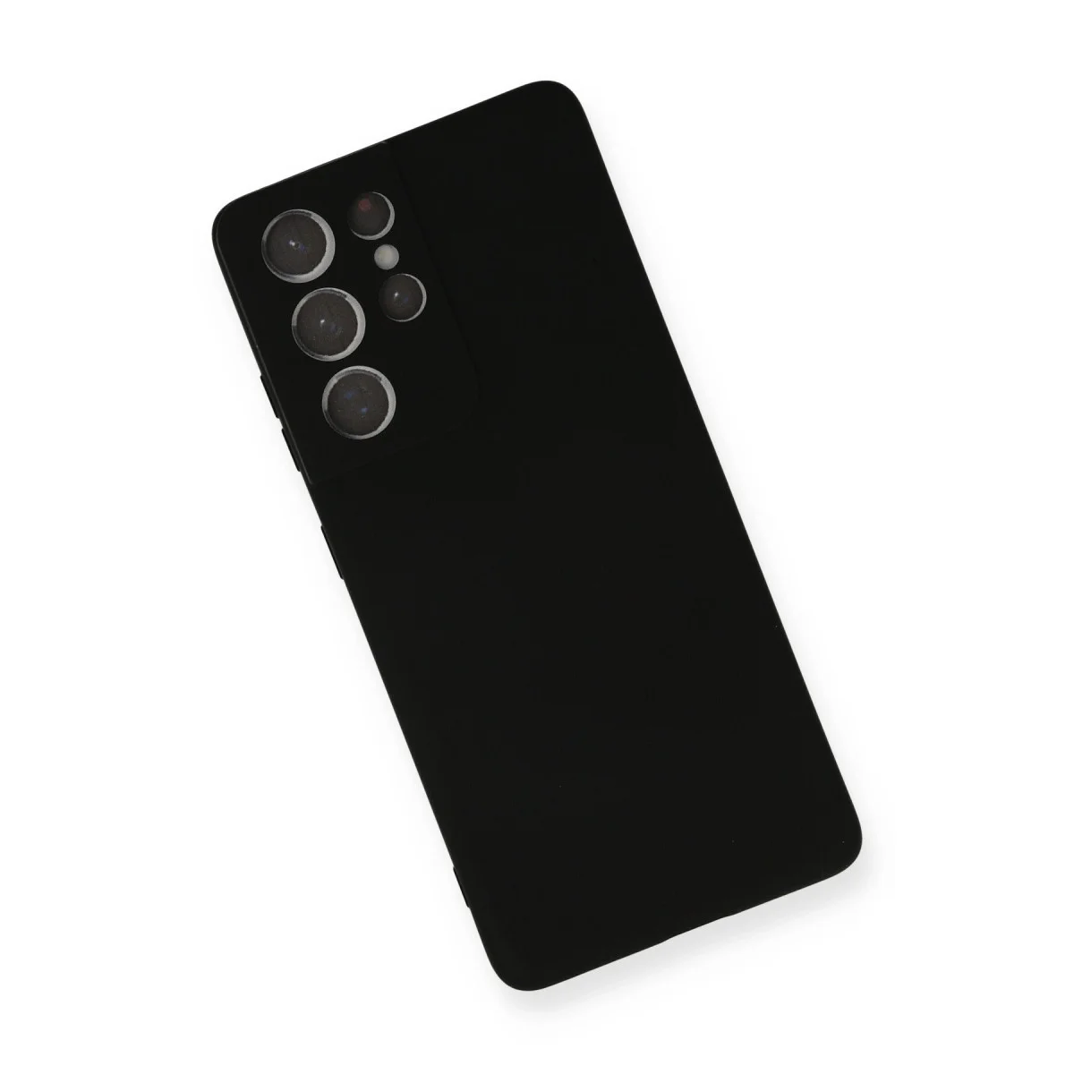 Northcity Galaxy S21 Ultra Nano İçi Kadife Silikon Kılıf - Siyah - %100 Yerli Üretim ve Mükemmel Koruma