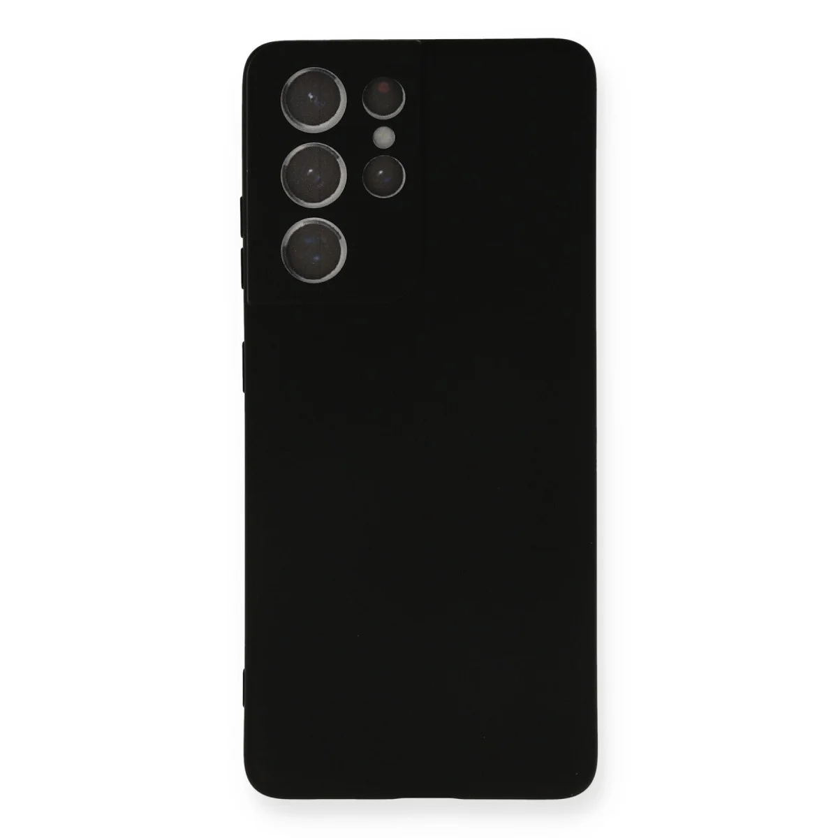 Northcity Galaxy S21 Ultra Nano İçi Kadife Silikon Kılıf - Siyah - %100 Yerli Üretim ve Mükemmel Koruma