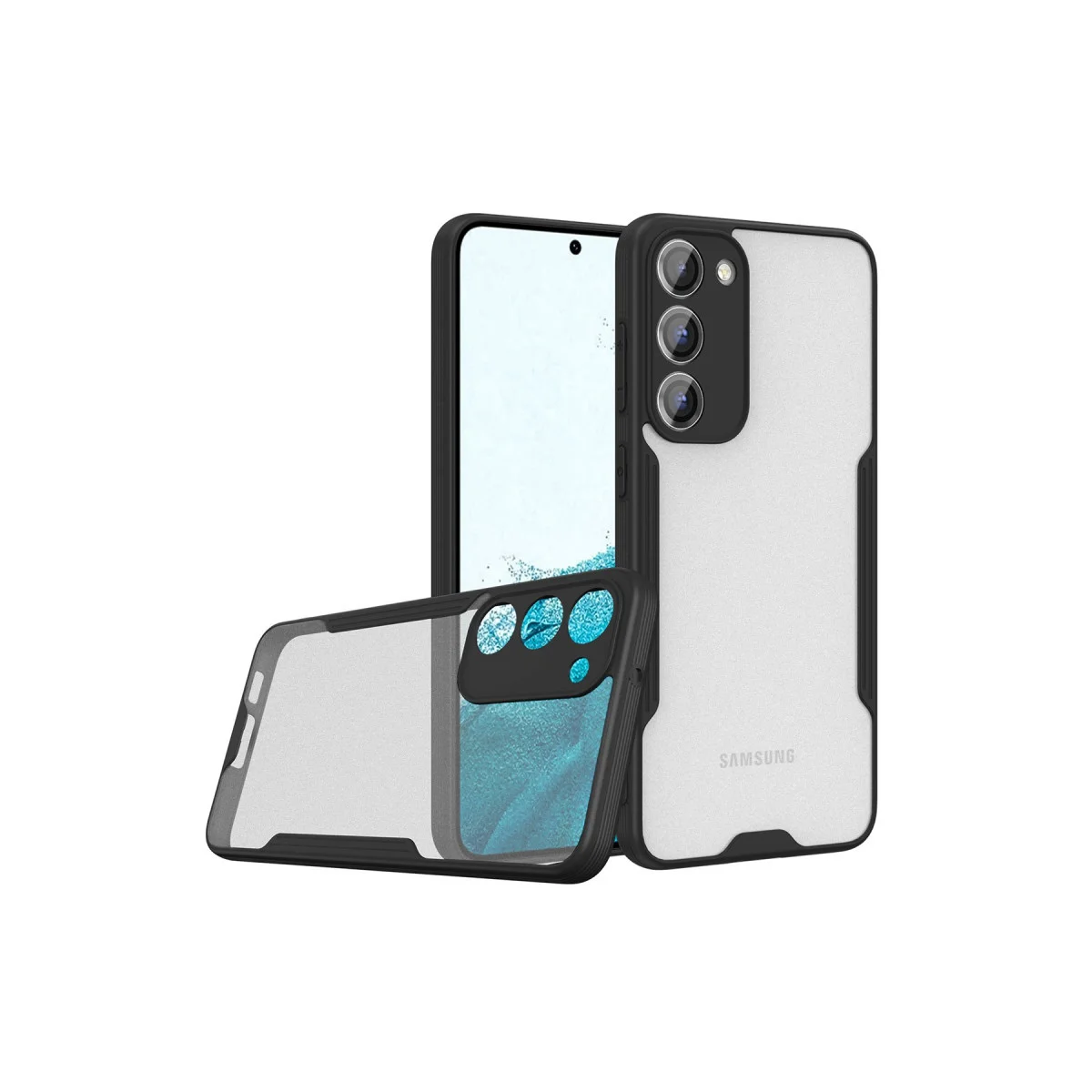 Northcity Galaxy S23 Plus Platin Silikon Kılıf - Siyah, Şık ve Güçlü Koruma
