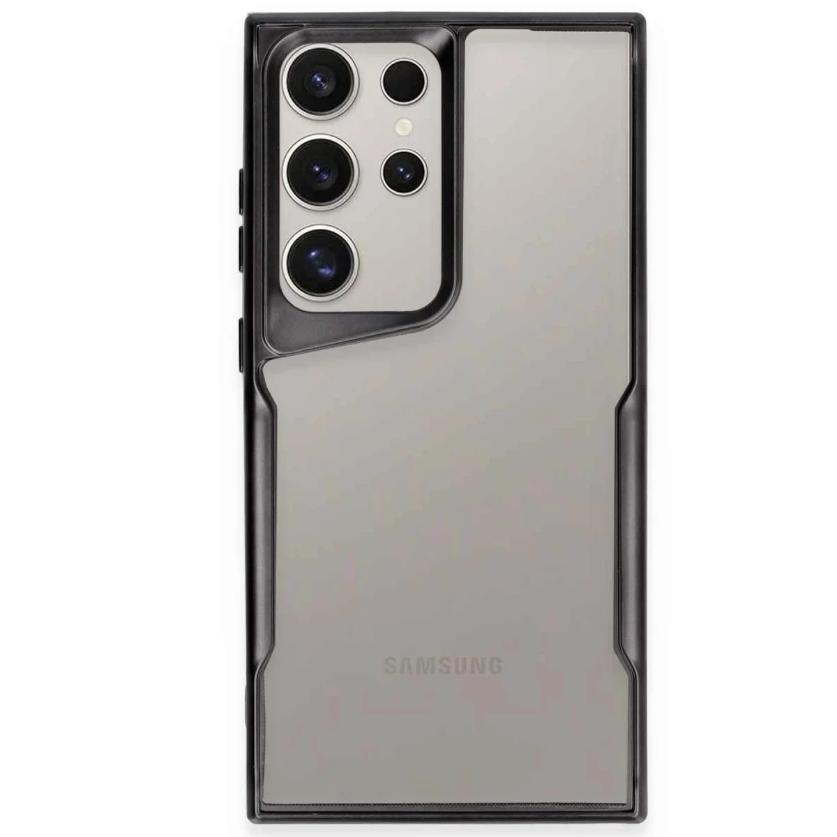 Northcity Galaxy S24 Ultra Boyı Serisi Mat Siyah Silikon Kılıf - Hafif ve Kaymaz