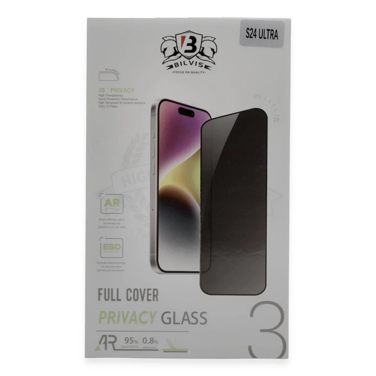 Northcity Galaxy S24 Ultra Hayalet Cam Ekran Koruyucu - %100 Gizlilik ve Tam Kapsama Koruması