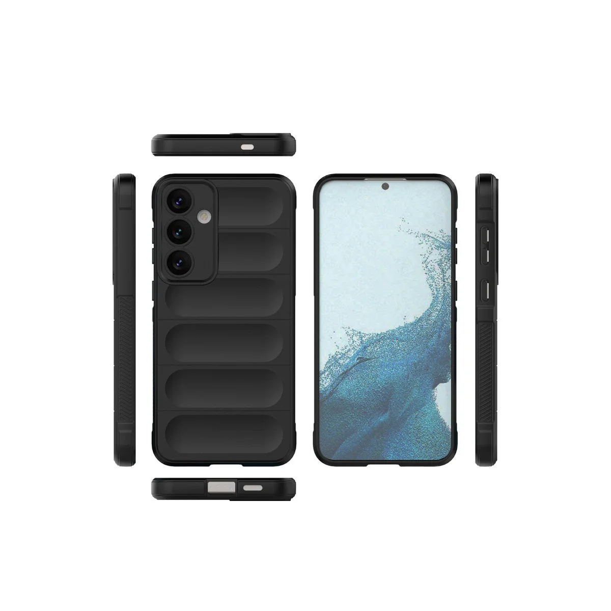 Northcity Galaxy S24 Optimum Silikon Kılıf - Siyah, Parmak İzi Tutmaz, Şok Emici ve Mat Yüzey