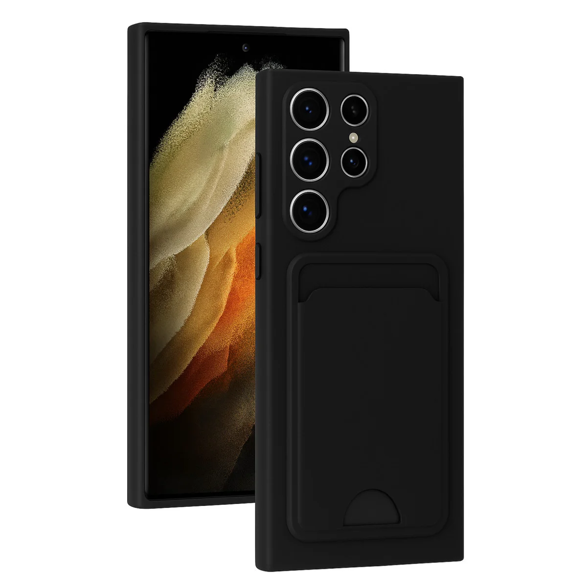 Northcity Galaxy S24 Ultra Kelvin Kartvizitli Silikon Kılıf - Siyah ve Premium Koruma
