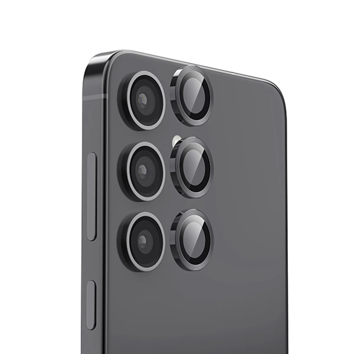 Northcity Galaxy S25 Raze Metal Kamera Lens - 3D HD Siyah Tempered Cam