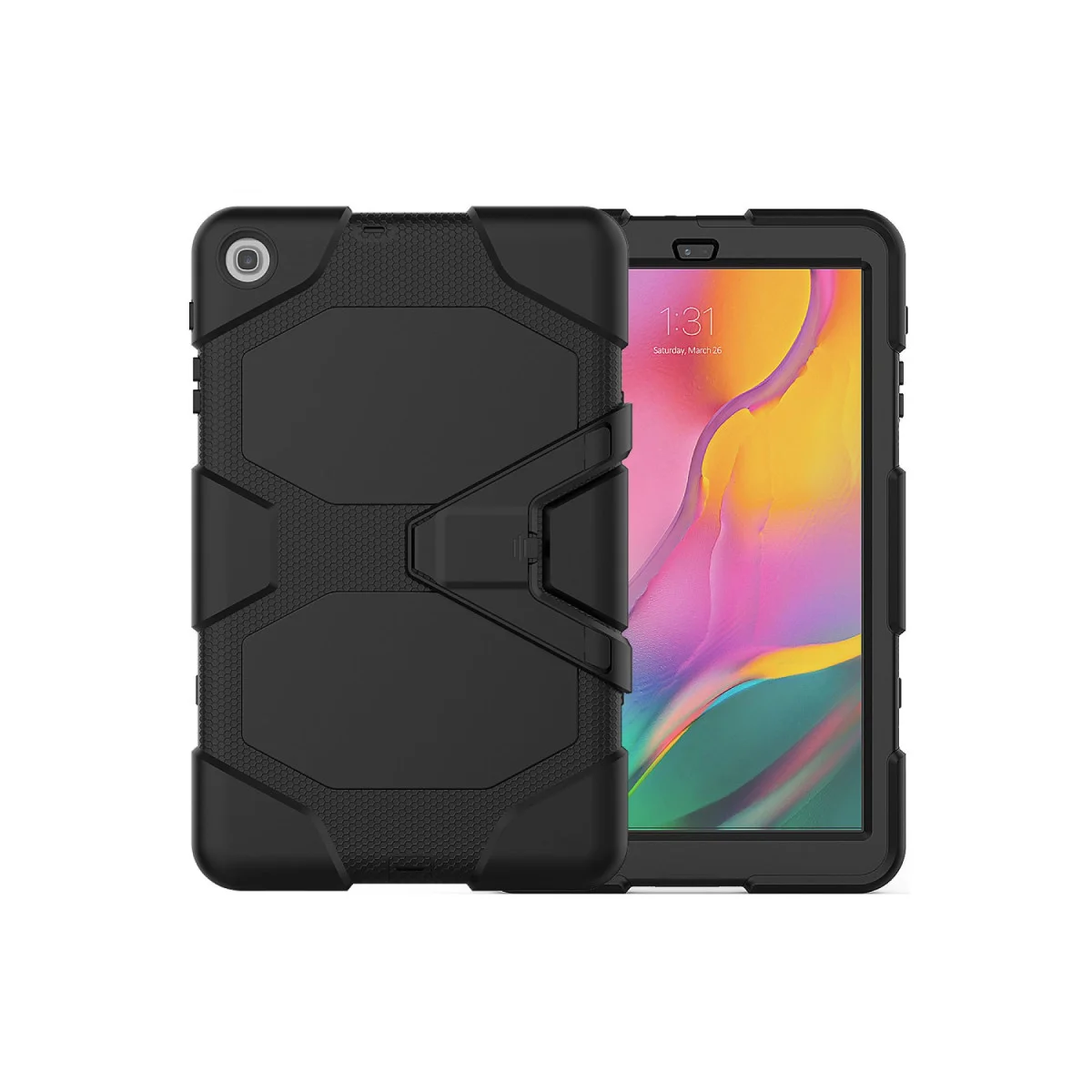 Northcity Galaxy T510 Tab A 10.1 Kılıf Griffin Tablet Kapak - Siyah - 360 Derece Dönüşlü Korumalı Kılıf