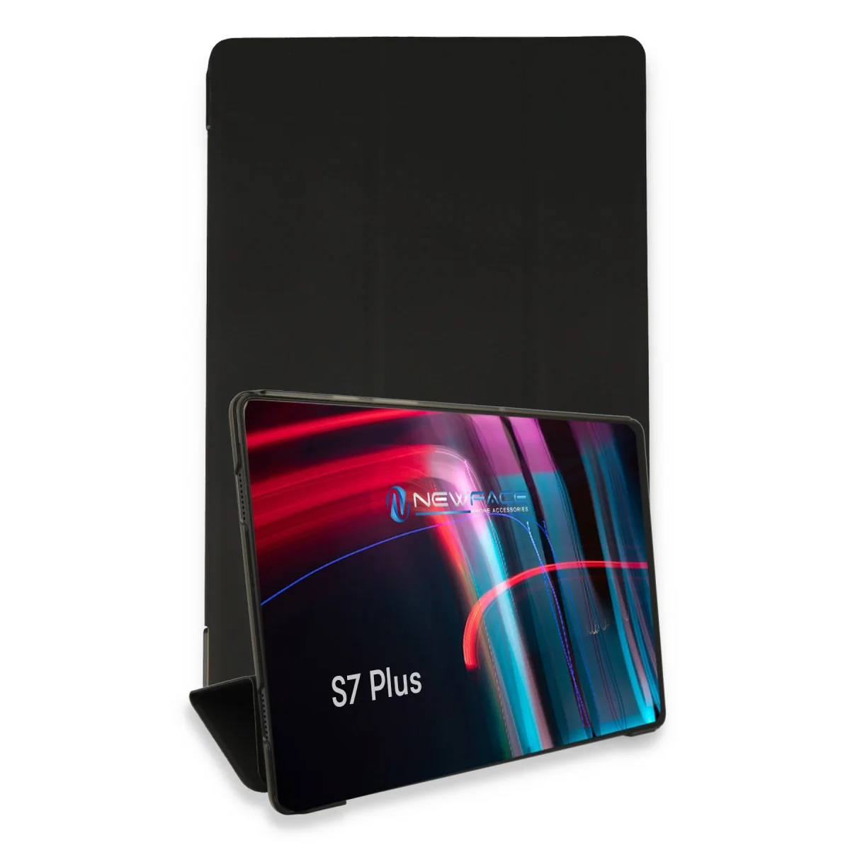 Northcity Galaxy Tab S7 Plus 12.4 Akıllı Kılıf ve Stand - Siyah