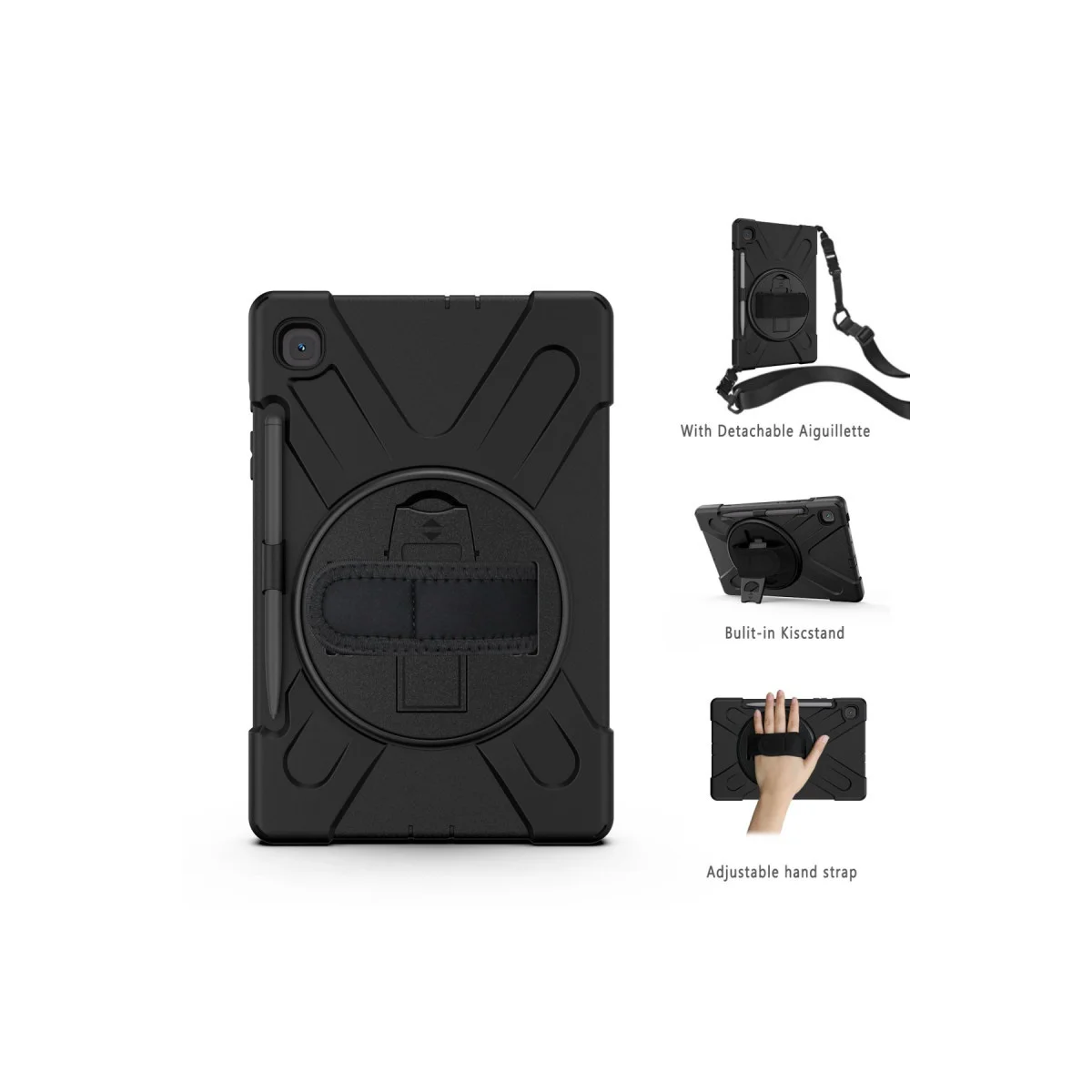 Northcity Galaxy Tab S6 Lite 10.4 Amazing Kılıf - 360 Dönüş, Siyah ve Korumalı
