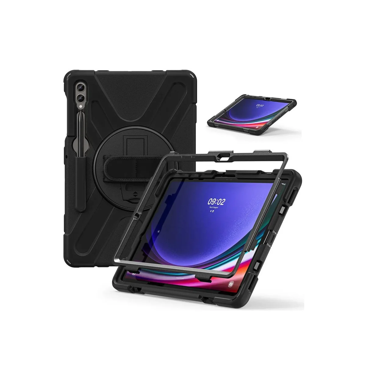 Northcity Galaxy Tab S9 FE Plus 12.4 Kılıf ve Stand - Siyah