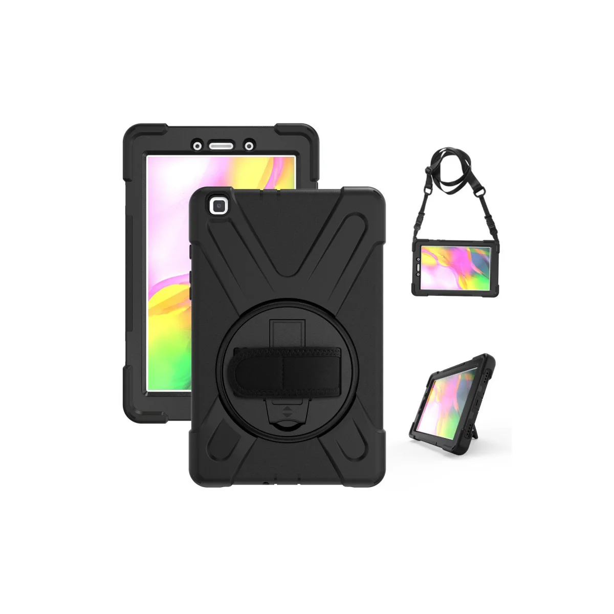 Northcity Galaxy Tab A 8 Kılıf Amazing - 360 Dönüşlü Tablet Kılığı Siyah