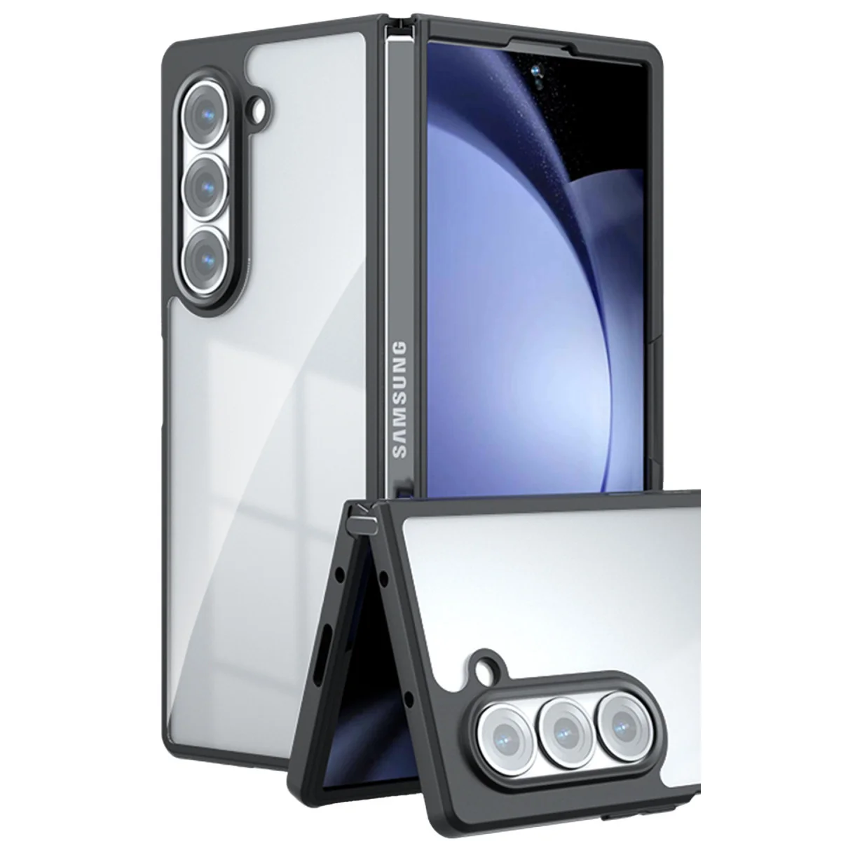Northcity Galaxy Z Fold 5 Kılıf Blur Fold Kapak Siyah - 2.4m Düşme Koruma, Parma İzi Önleyici