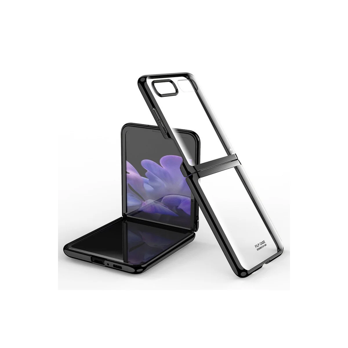 Northcity Galaxy Z Flip 4 Kılıf Fold Element Kapak - Siyah