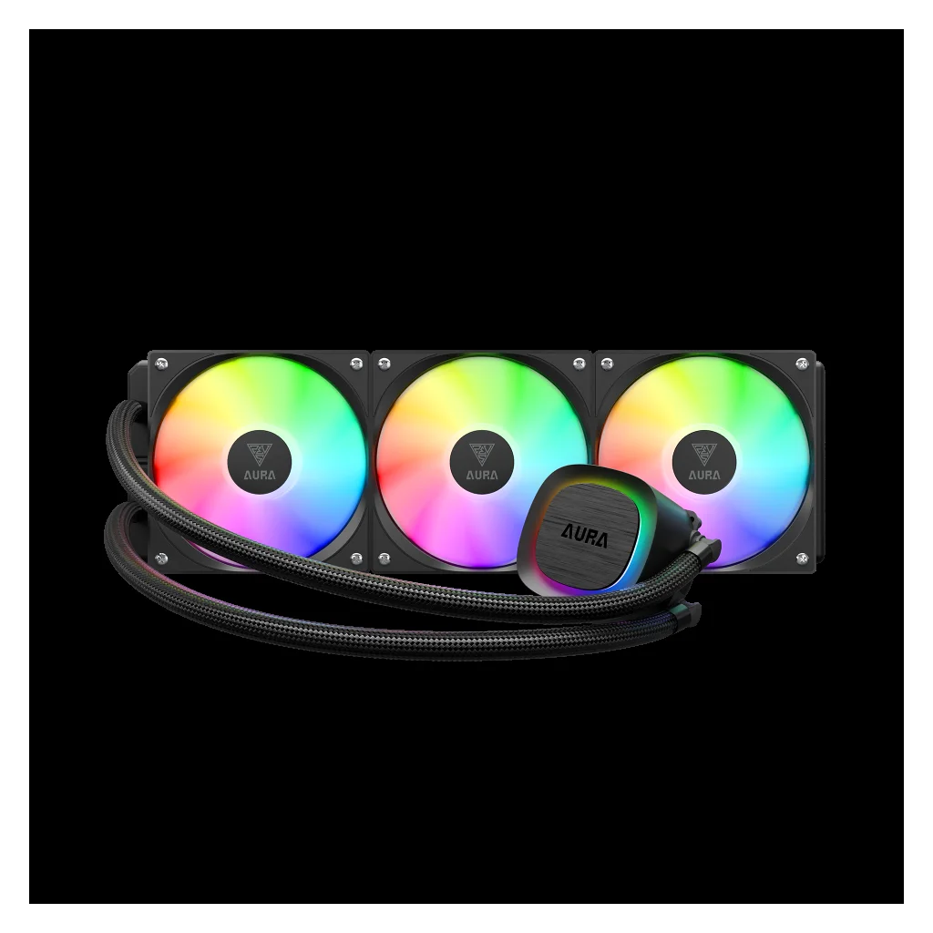 GAMDIAS AURA GL360 V2 360mm RGB 3 Fanlı CPU Sıvı Soğutma - 12 Yuvalı Motor, LGA 1851 ve AM5 Destekli Yüksek Performanslı Soğutucu