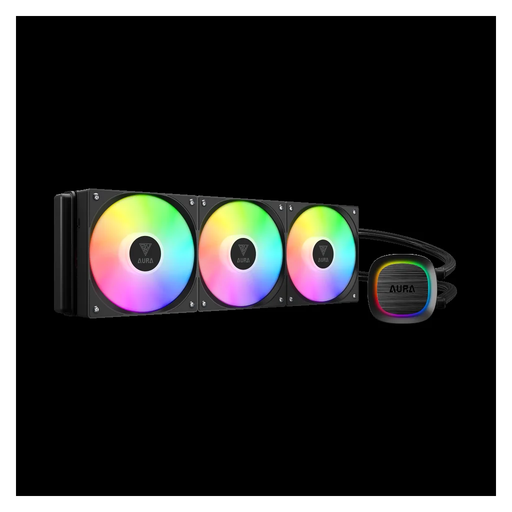 GAMDIAS AURA GL360 V2 360mm RGB 3 Fanlı CPU Sıvı Soğutma - 12 Yuvalı Motor, LGA 1851 ve AM5 Destekli Yüksek Performanslı Soğutucu