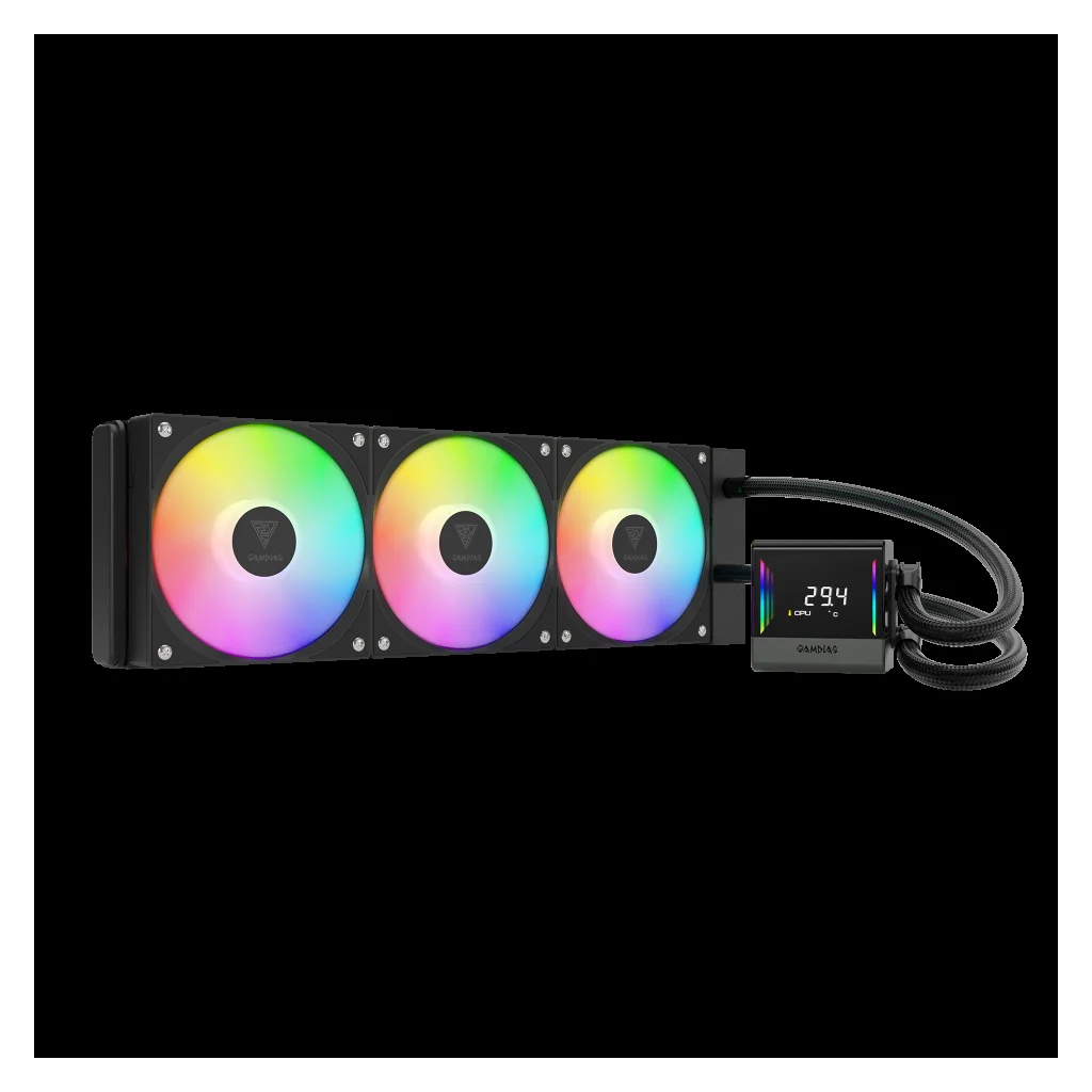 Gamdias CHIONE E4-360 360mm ARGB 3 Fanlı Dijital Ekranlı CPU Sıvı Soğutucu - Northcity Güven