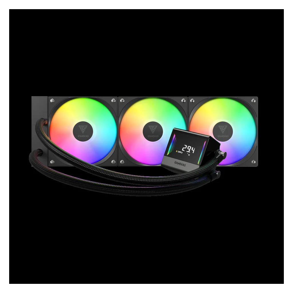 Gamdias CHIONE E4-360 360mm ARGB 3 Fanlı Dijital Ekranlı CPU Sıvı Soğutucu - Northcity Güven