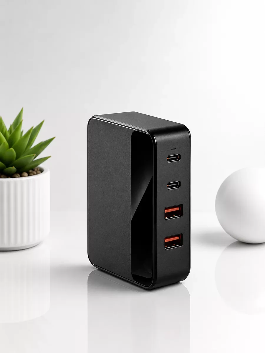 GaN Teknolojili USB-C ve USB-A Çoklu Şarj İstasyonu - Pratik Masaüstü Çözümü