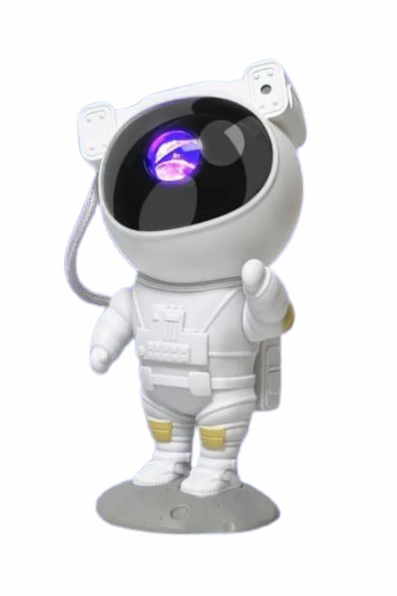 Gece Lambası Astronot Bluetooth Hoparlörlü Galaksi Işık Projektörü - Mini Android Projektör Full HD