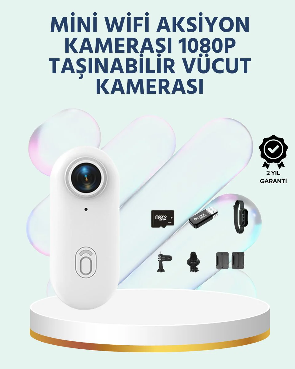 Northcity Geniş Açı Lensli WiFi Spor ve Vlog Kamerası - 1080P 120