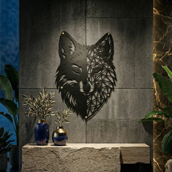 Northcity Geometrik Kurt Duvar Tablosu MDF Lazer Kesim Modern Duv