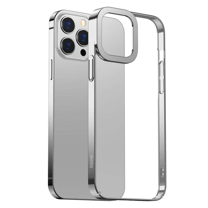 Glitter iPhone 13 Pro Kılıf – Sararmayan Şeffaf PC + Renkli Kenar