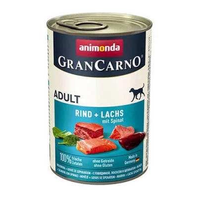 Northcity GranCarno Sığır Etli Ispanaklı ve Somonlu Yetişkin Köpek Konservesi 400 Gr - Lezzetli ve Doyurucu Menü
