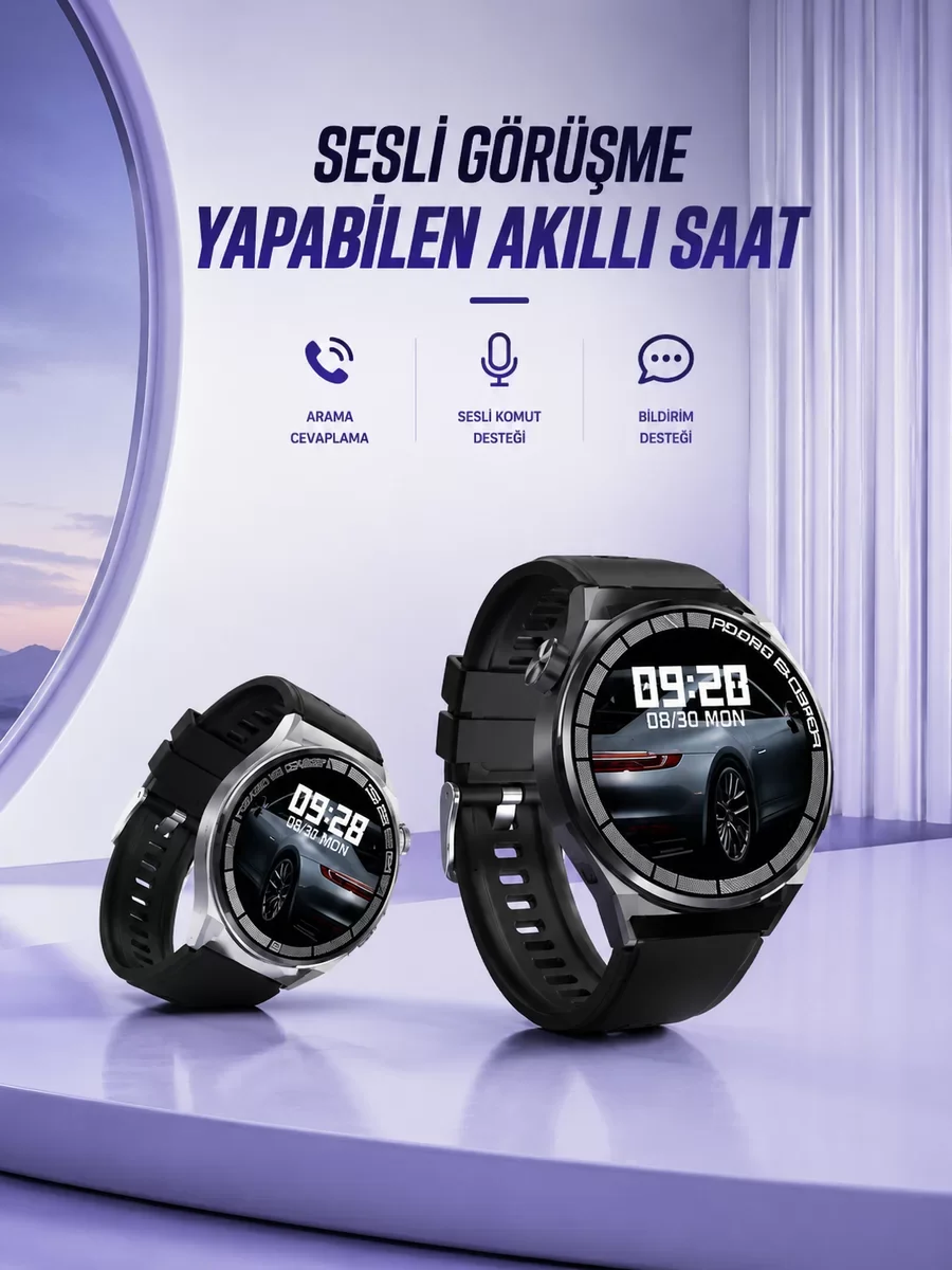 GT8 Akıllı Saat Bluetooth 5.0 Sesli Görüşme ve Bildirimli - Tüm Telefonlarla Uyumlu