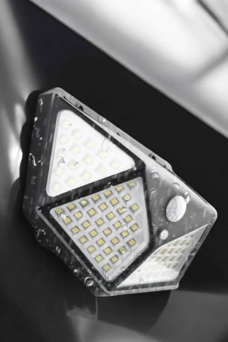 Güneş Enerjili Bahçe Aydınlatma Lambası Solar 100 LED - Hareket Sensörlü Dış Mekan Işığı