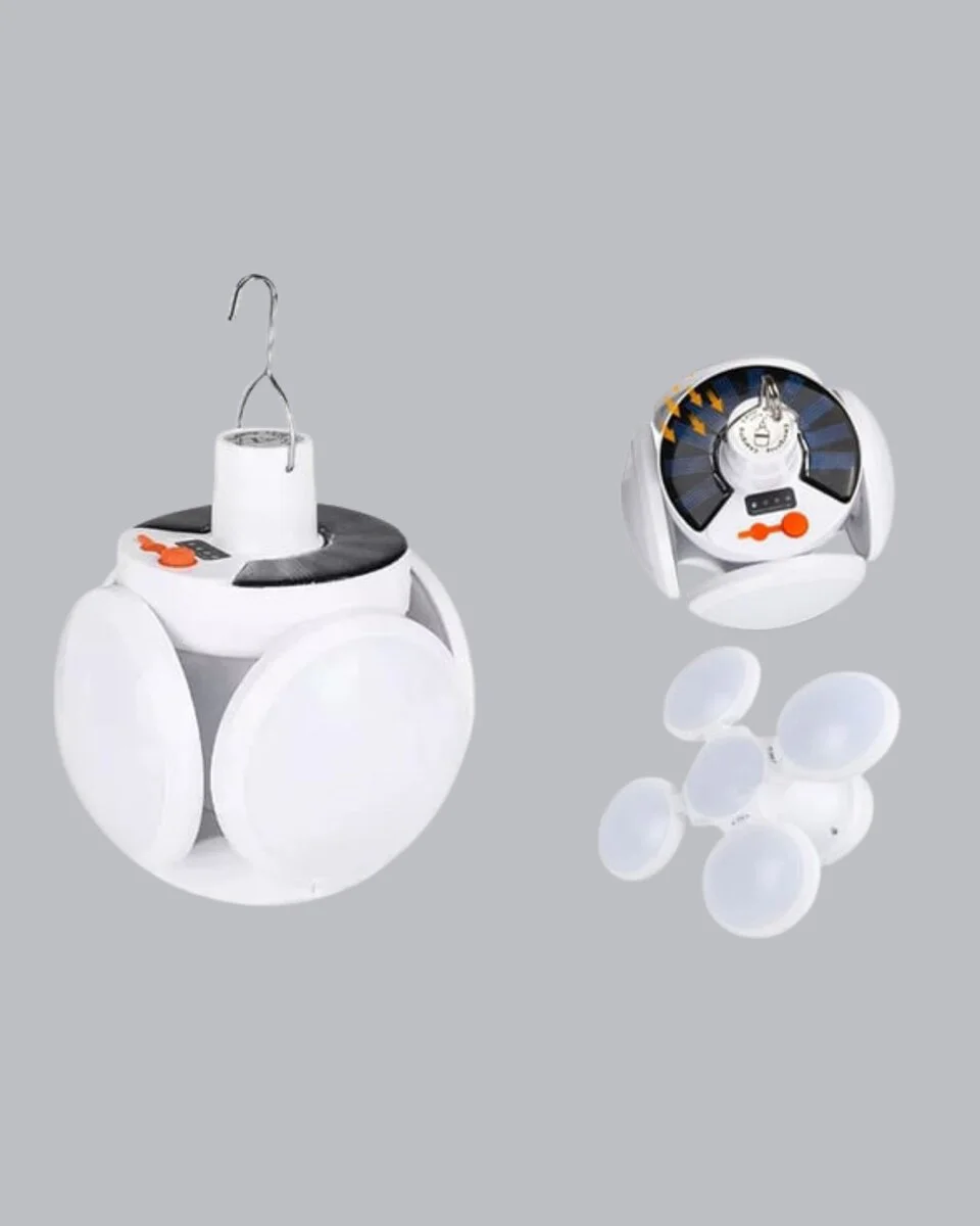 Northcity Güneş Enerjili ve USB Şarjlı LED Kamp Lambası – 5 Işık 