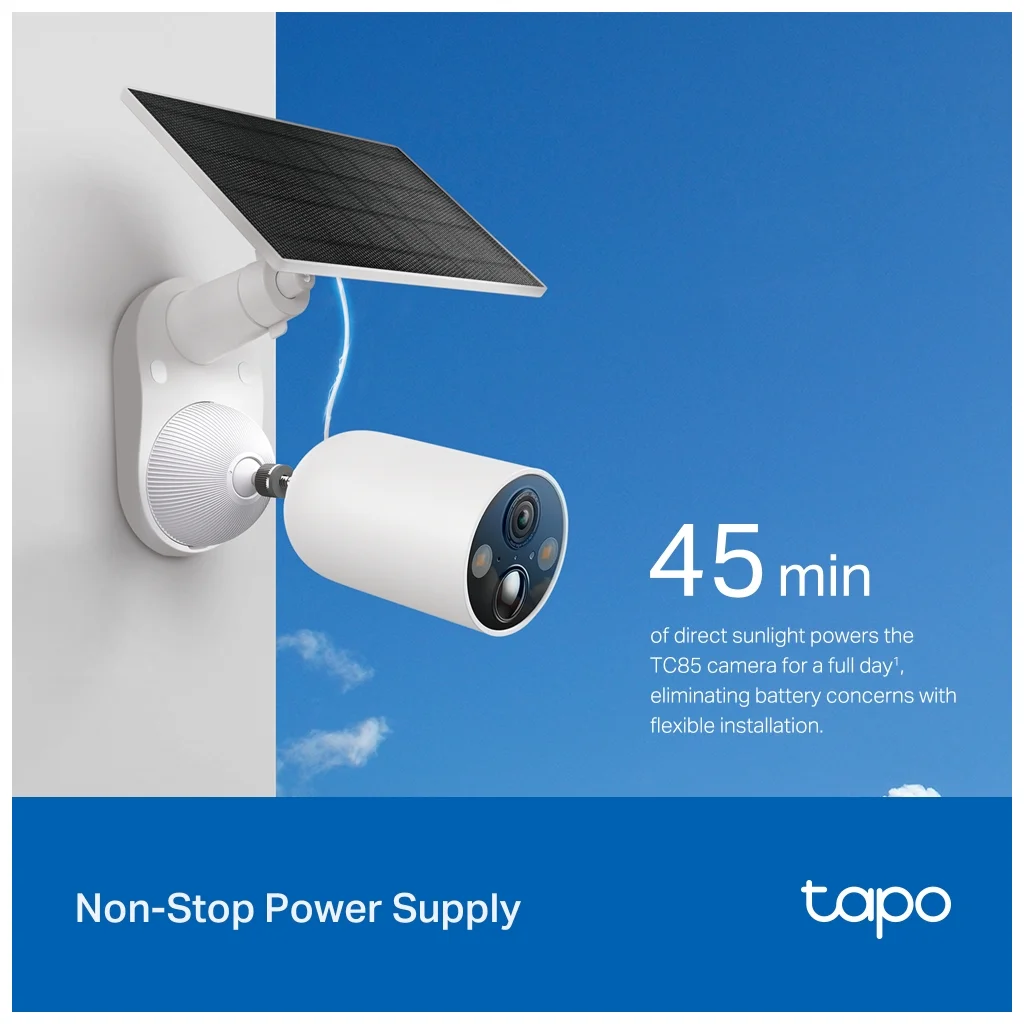 Güneş Enerjili IP66 Güvenlik Kamerası Tapo TC85 KIT 2K QHD Dış Mekan