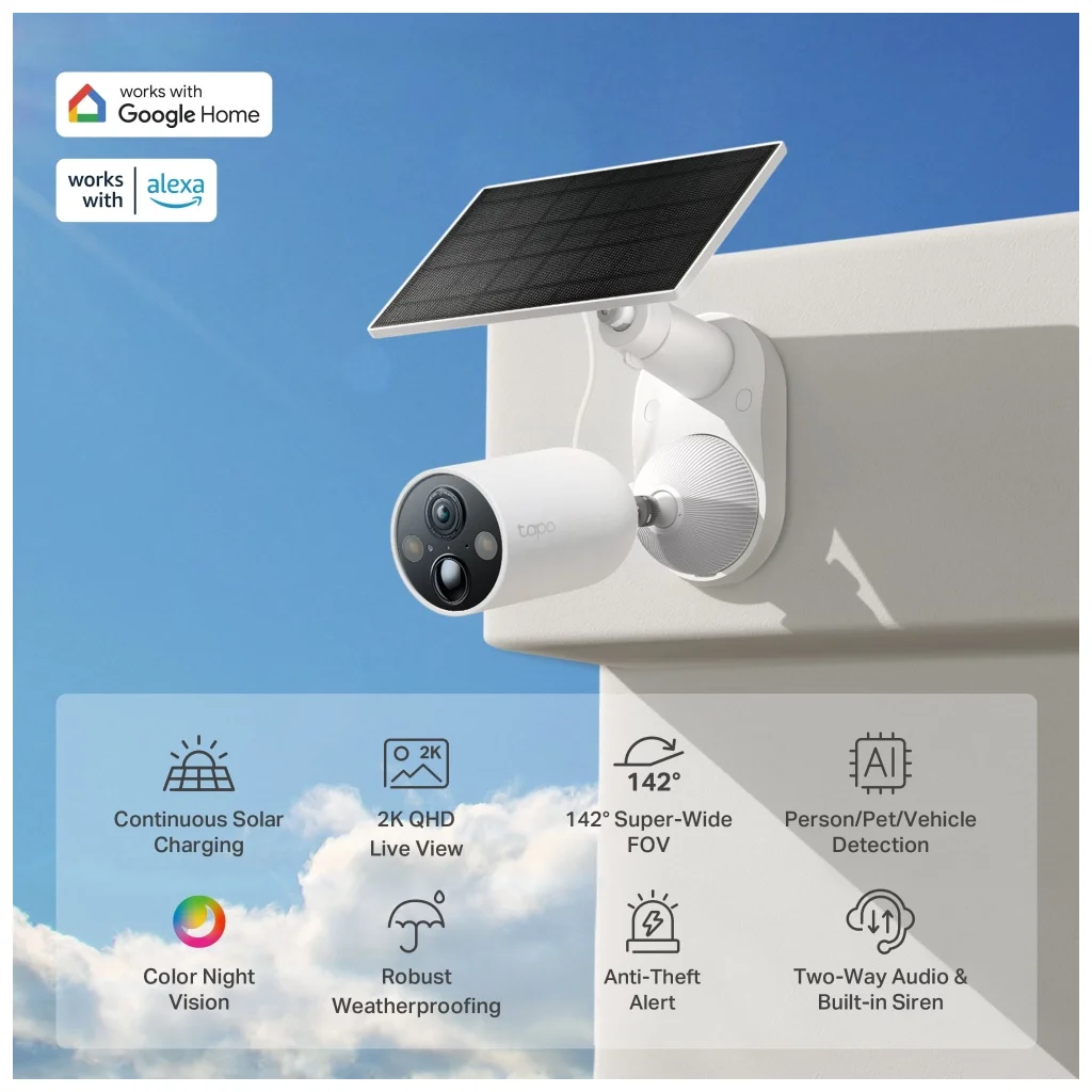 Güneş Enerjili IP66 Güvenlik Kamerası Tapo TC85 KIT 2K QHD Dış Mekan