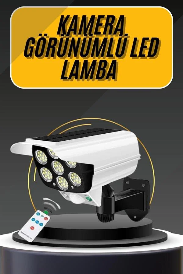 Güvenlik Işıkları: Uzaktan Kumandalı LED Solar Lamba - IP65 Dayanıklı Aydınlatma